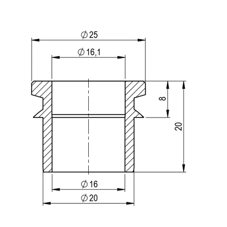 Uniball-Abstandshalter fi 20